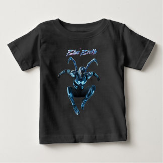 Blue Beetle Leaping Character Art Baby T-Shirt