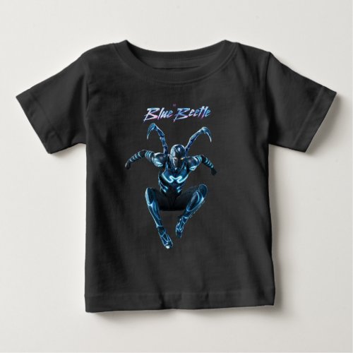 Blue Beetle Leaping Character Art Baby T_Shirt