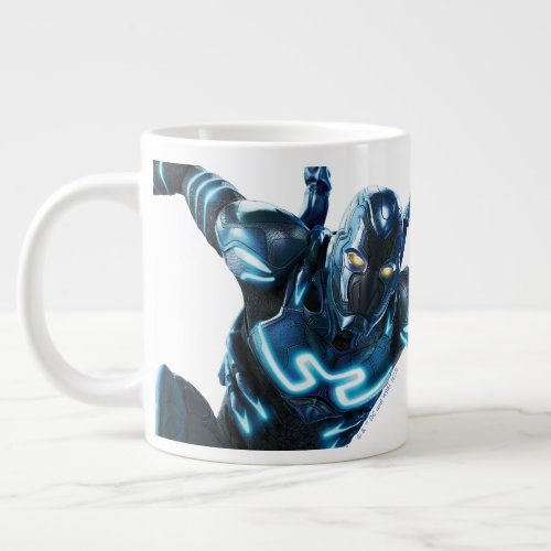 Blue Beetle Leaping Character Art Giant Coffee Mug