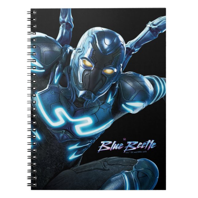 Blue Beetle Leaping Character Art Notebook (Front)