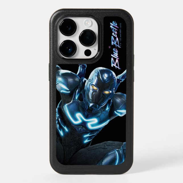 Blue Beetle Leaping Character Art Otterbox iPhone Case (Back)