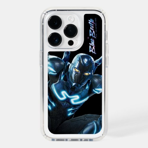 Blue Beetle Leaping Character Art Speck iPhone 14 Pro Case