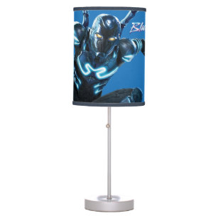 Blue Beetle Leaping Character Art Table Lamp