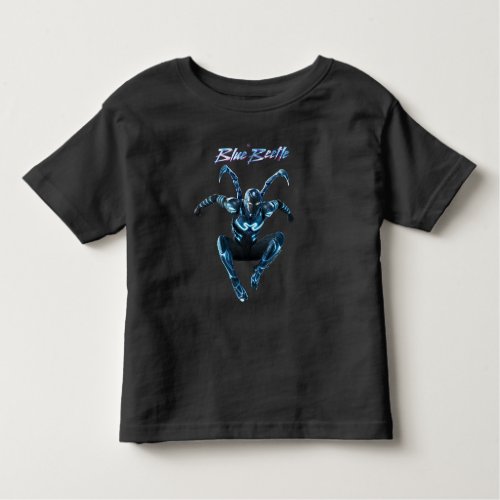 Blue Beetle Leaping Character Art Toddler T_shirt
