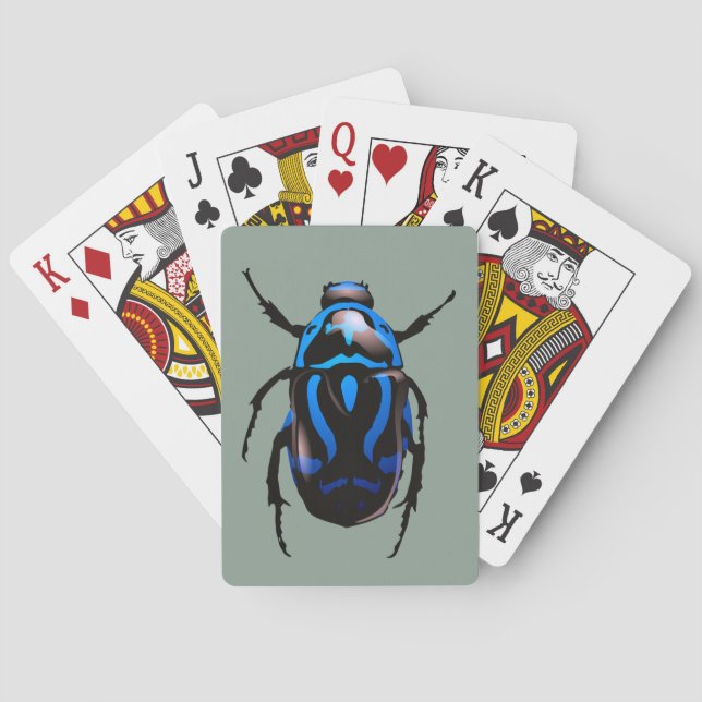 Blue Beetle Playing Cards Custom (Back)