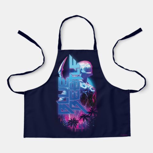 Blue Beetle Retrowave City Lights Apron