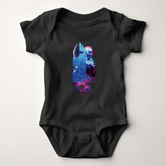 Blue Beetle Retrowave City Lights Baby Bodysuit