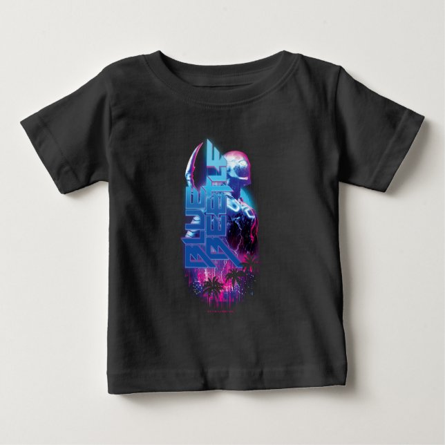 Blue Beetle Retrowave City Lights Baby T-Shirt (Front)