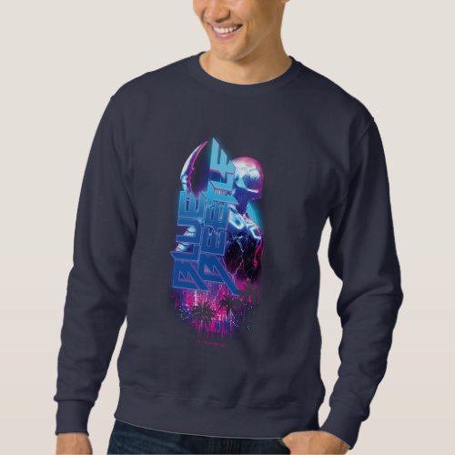 Blue Beetle Retrowave City Lights Sweatshirt