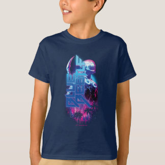 Blue Beetle Retrowave City Lights T-Shirt