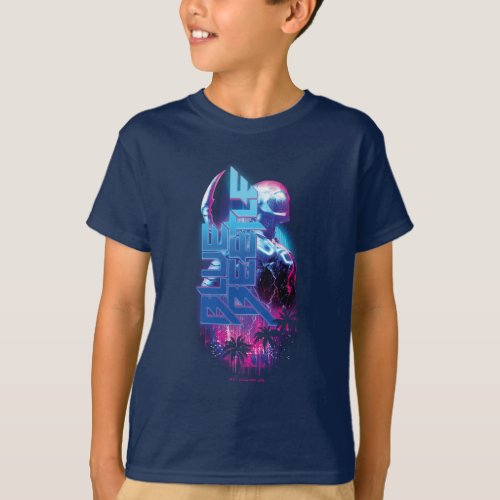 Blue Beetle Retrowave City Lights T_Shirt