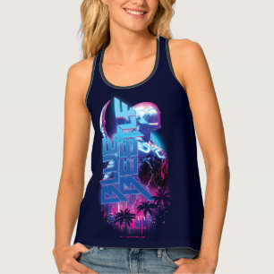 Blue Beetle Retrowave City Lights Tank Top