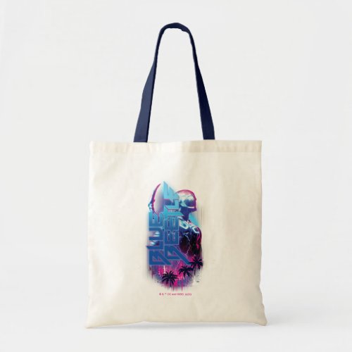 Blue Beetle Retrowave City Lights Tote Bag