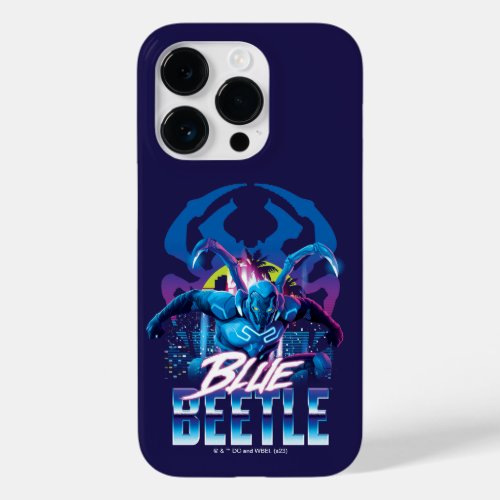 Blue Beetle Retrowave City Sunset Case_Mate iPhone 14 Pro Case