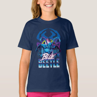 Blue Beetle Retrowave City Sunset T-Shirt