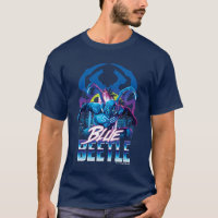 Blue Beetle Retrowave City Sunset