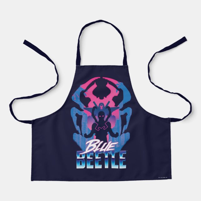 Blue Beetle Retrowave Versus Graphic Apron (Front)