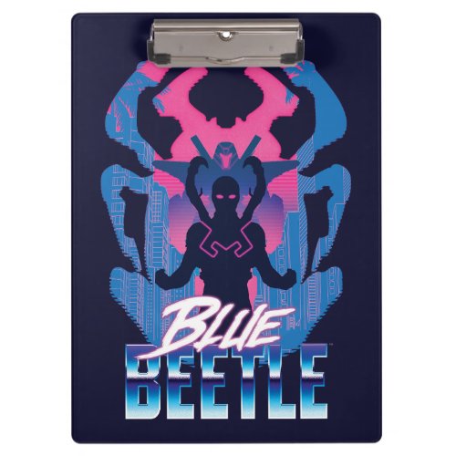Blue Beetle Retrowave Versus Graphic Clipboard