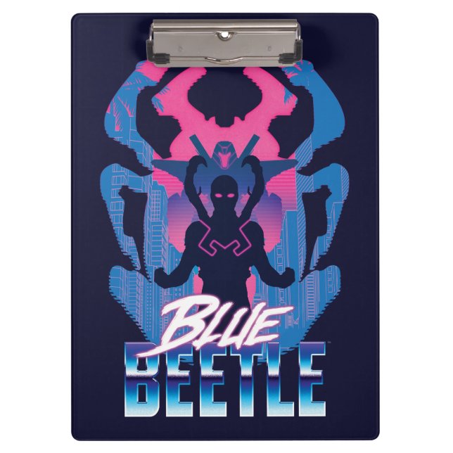 Blue Beetle Retrowave Versus Graphic Clipboard (Front)