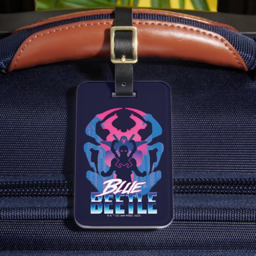 Blue Beetle Retrowave Versus Graphic Luggage Tag