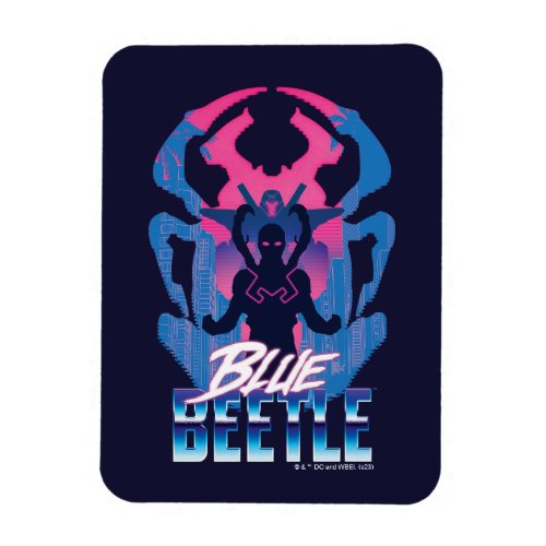 Blue Beetle Retrowave Versus Graphic Magnet