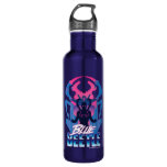 Blue Beetle Retrowave Versus Graphic Stainless Steel Water Bottle at Zazzle
