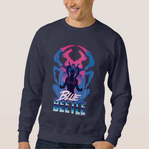Blue Beetle Retrowave Versus Graphic Sweatshirt