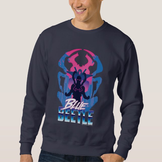 Blue Beetle Retrowave Versus Graphic Sweatshirt (Front)