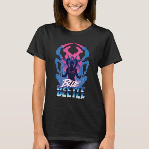 Blue Beetle Retrowave Versus Graphic T_Shirt