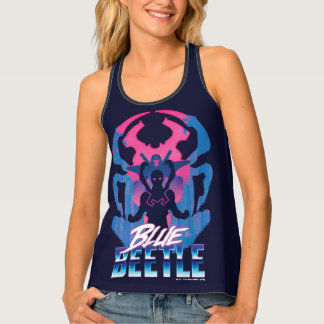 Blue Beetle Retrowave Versus Graphic Tank Top
