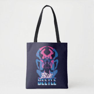Blue Beetle Retrowave Versus Graphic Tote Bag