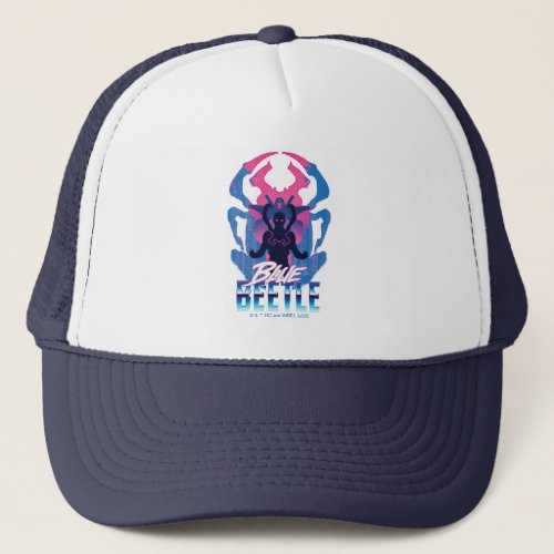 Blue Beetle Retrowave Versus Graphic Trucker Hat