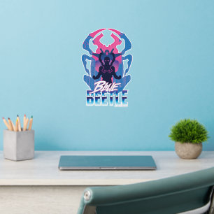 Blue Beetle Retrowave Versus Graphic Wall Decal