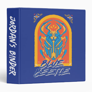 Blue Beetle Scarab Talavera Graphic 3 Ring Binder