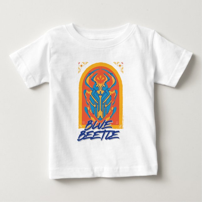 Blue Beetle Scarab Talavera Graphic Baby T-Shirt (Front)