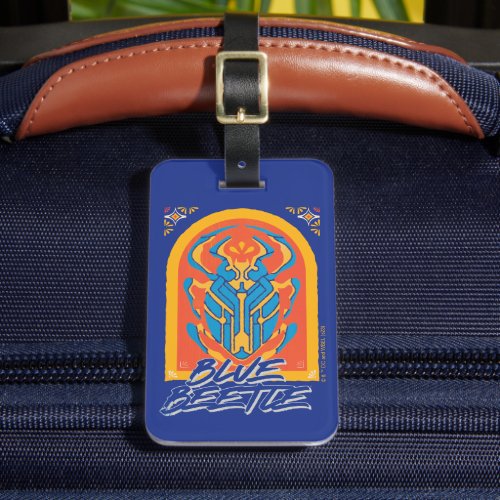 Blue Beetle Scarab Talavera Graphic Luggage Tag