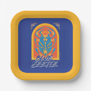 Blue Beetle Scarab Talavera Graphic Paper Plates