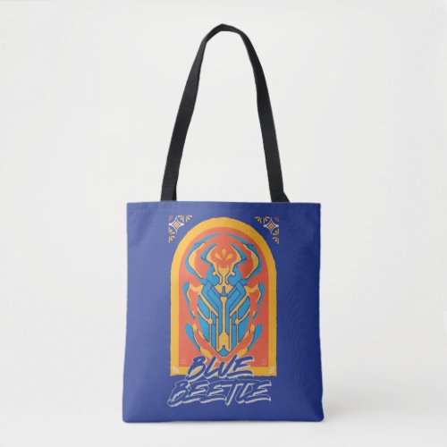 Blue Beetle Scarab Talavera Graphic Tote Bag