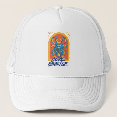 Blue Beetle Scarab Talavera Graphic Trucker Hat