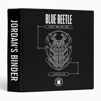 Blue Beetle Scarab Tech Graphic 3 Ring Binder
