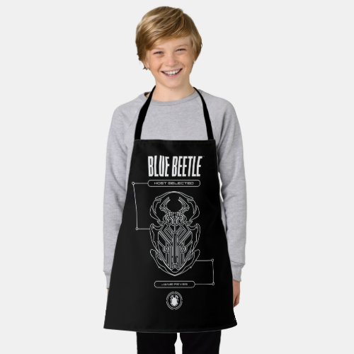 Blue Beetle Scarab Tech Graphic Apron