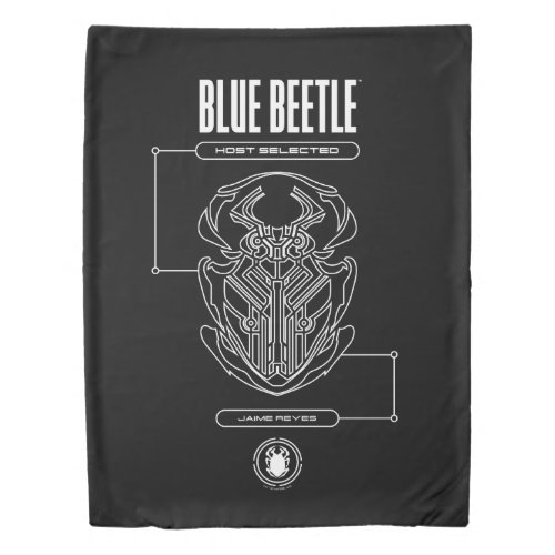 Blue Beetle Scarab Tech Graphic Duvet Cover