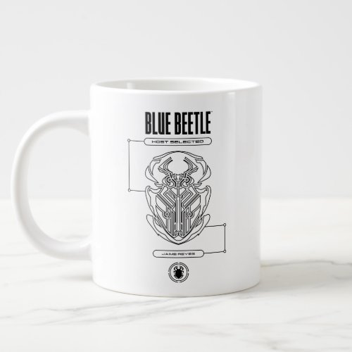 Blue Beetle Scarab Tech Graphic Giant Coffee Mug