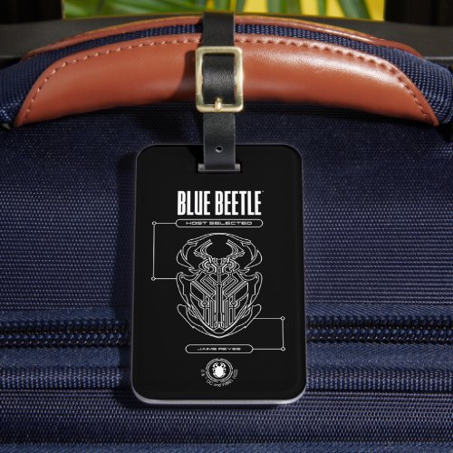 Blue Beetle Scarab Tech Graphic Luggage Tag