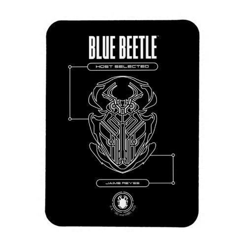 Blue Beetle Scarab Tech Graphic Magnet