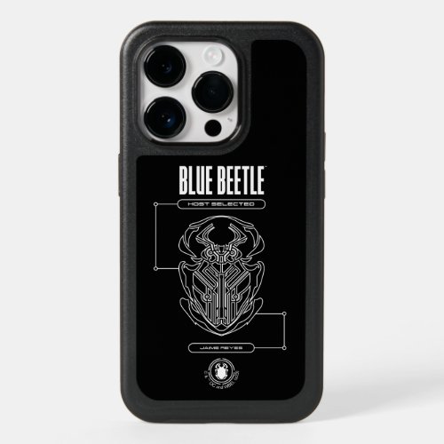 Blue Beetle Scarab Tech Graphic OtterBox iPhone 14 Pro Case