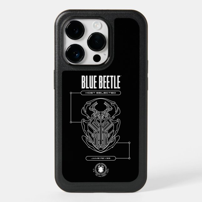 Blue Beetle Scarab Tech Graphic Otterbox iPhone Case (Back)
