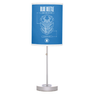 Blue Beetle Scarab Tech Graphic Table Lamp