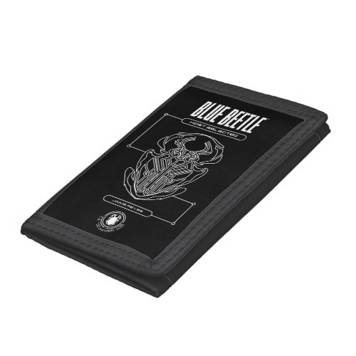 Blue Beetle Scarab Tech Graphic Trifold Wallet