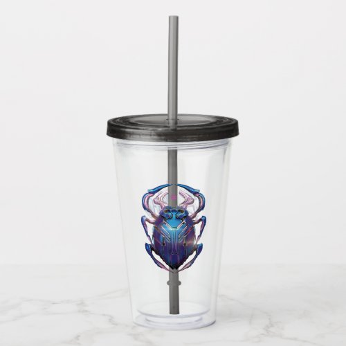 Blue Beetle Scarab Theatrical Poster Acrylic Tumbler